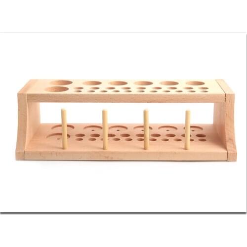 Diy leather tool holder leather art printing wax line storage box solid wood tool storage box leather carving tool