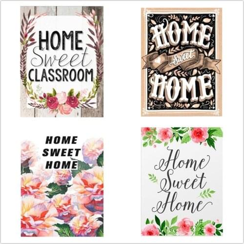 Dpsupr 5D Diy Diamond Painting Cross Stitch Kit " Home Text" Home Decor Full Rhinestones Diamond Embroidery Mosaic Gift GF102