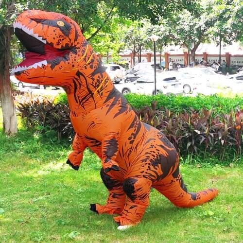Hot Adult Inflatable Dinosaur Costume T-REX Dinosaur cosplay Costume Halloween Costume For Men Women Party costume suit Clothing