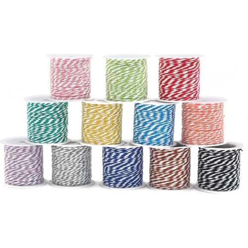 1.5mm 10m/roll Cotton Cord Eco-Friendly Twisted Rope High Tenacity Thread DIY Textile Craft Woven String Home Decoration