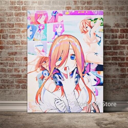 Go-Toubun No Hanayome Miku Anime Home Decor Canvas Painting Wall Pictures Living Room Decoration Art Posters and Prints