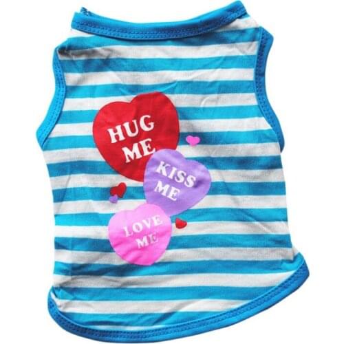 Pet Dog Cotton Vest Summer Cooling Letter Print Hug Me T-shirt Dogs Shirts Puppy Vests Breathable Pets Costumes