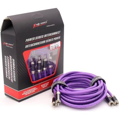 New Fever Grade Silver-plated Signal Cable ARC Audio Signal Cable Carbon Fiber Plug Two-to-two Anti-interference Speaker Cable