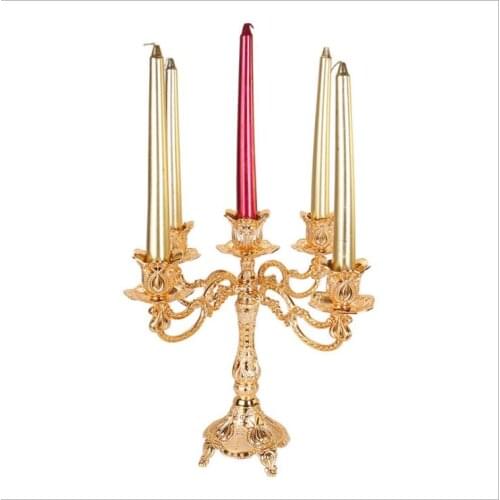 Luxurious candles holder metal candle stands candlestick candle holder for wedding decorative candlesticks decoration ZT158B