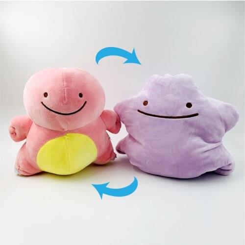 Pokemon 25CM Ditto Lickitung Inside-Out Cushion JAPAN Plush Doll Figure Toys