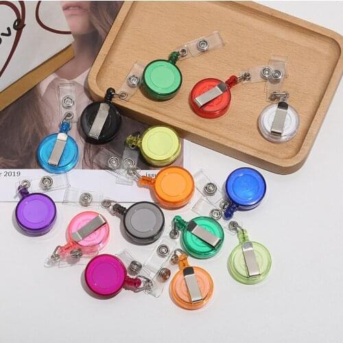 Transparent easy to pull buckle outdoor solid color easy to pull retractable buckle puller certificate buckle office gifts