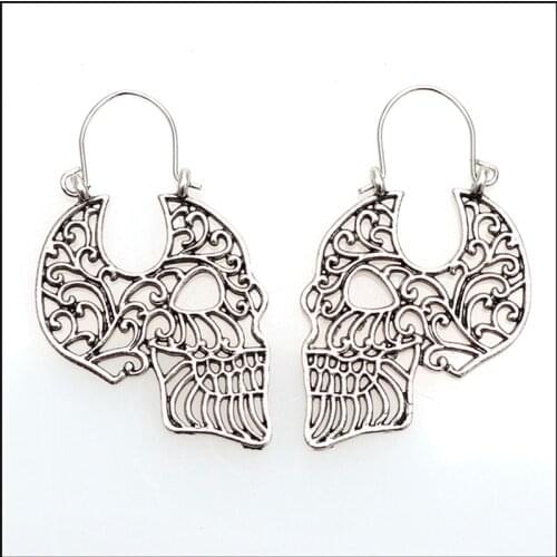 Vampire Skull Earrings Flaky Hollow Skeleton Jewelry Halloween Womens Earrings Boucle Oreille Femme Cерьги 2021 Tренд