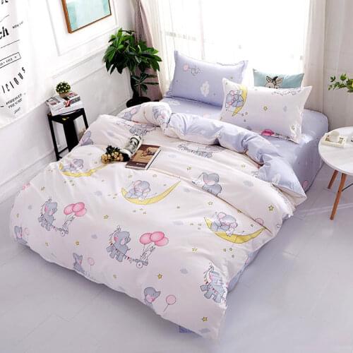 Elephant Girl Boy Kid Bed Cover Set Duvet Cover Adult Child Bed Sheets And Pillowcases Comforter Bedding Set 2TJ-61015