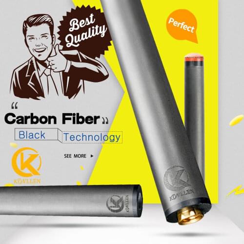KONLLEN Carbon Fiber Billiard Pool Cue Stick Shaft 3/8*11 3/8*8 Radial Pin Uni-loc Joint Single Shaft 12.5/12.9mm Cue