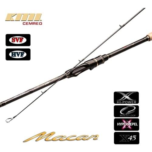 CEMREO Outstanding Spinning Carbon Fishing Rod 2 Sections 1.8m/2.1m/2.4m/2.7m M Action Universal Spinning Rod For Fishing