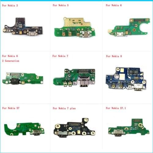 USB Charging Port Dock Jack Plug Connector Charge Board Mic Microphone Flex Cable For Noki X6/6.1 Plus