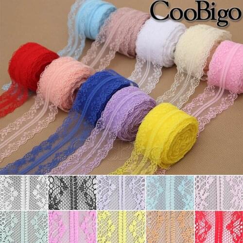 10Yard Lace Trim Ribbon Bilateral Embroidered Colorful Net Lace Fabric Ribbon 4cm for DIY Decoration Clothing Sewing Accessories