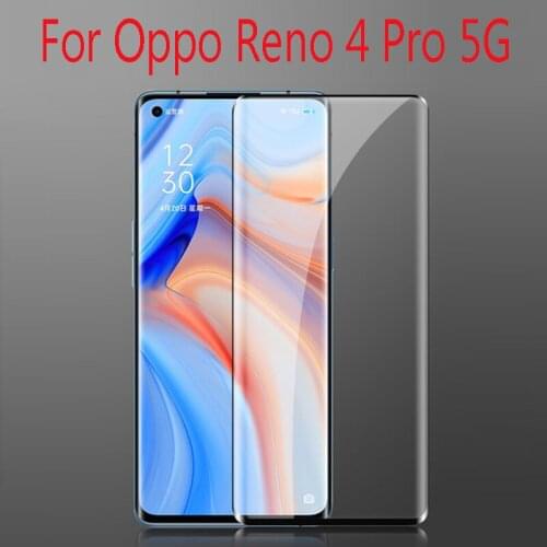 2PCS 3D Curved Tempered Glass For OPPO Reno 4 Pro 5G Full Screen Cover Screen Protector Film For OPPO Reno 4 Pro 5G