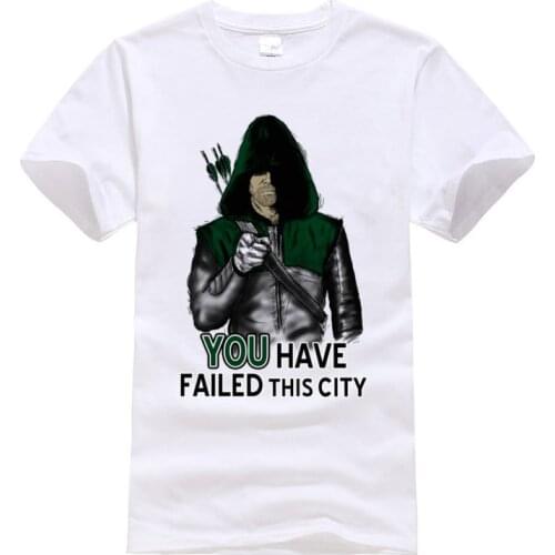 Green Arrow Superhero Cool Tshirt You Have Failed This City Fashion Leisure Great T Shirt Printing Europe Tops Tees For Men