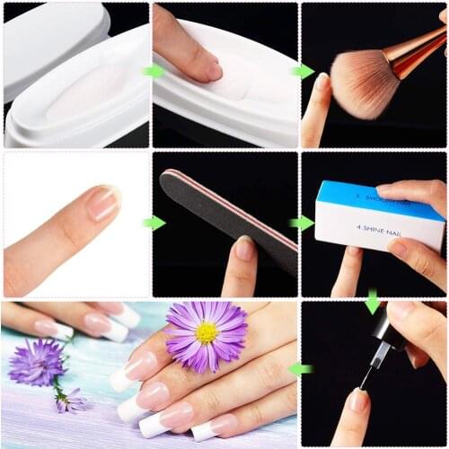 Women Nail Duster Polishing Brush Nail Polishing Kit 6Pcs/Set Women DIY Nail File Duster Brush Polishing Buffer Manicure ToolKit
