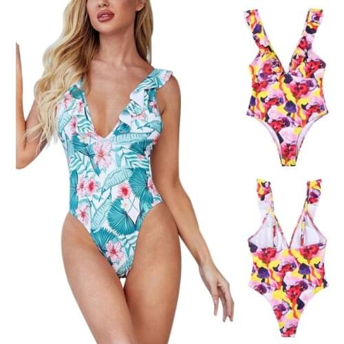 Women One-piece Swimsuit Sexy Lace up Monokini Swimwear Girl Beach Bathing Suits