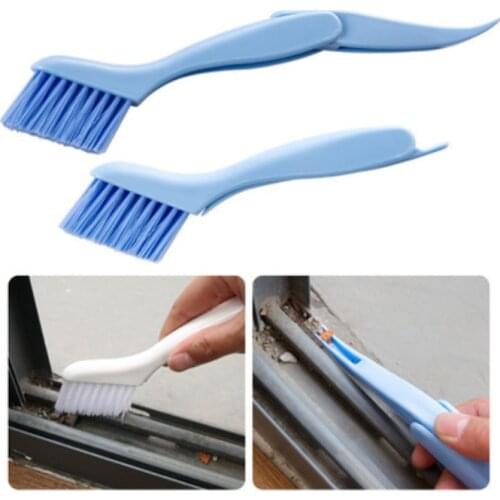 1Pc New 2 In 1 Multipurpose Window Groove Cleaning Brush Portable Cranny Household Keyboard Home Kitchen Folding Brush