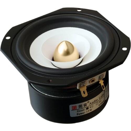 1 PCS Audio Labs Top end 4'' Full Range Speaker unit Aluminum Bullet 2 Layer Paper Cone for DIY home theater