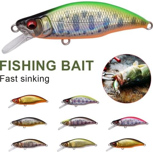 1PC Japan Design 51mm 4.2g Sinking Minnow Fishing Lure High Quality Hard Crankbait Stream Fishing Lure for Perch Pike Trout Bass