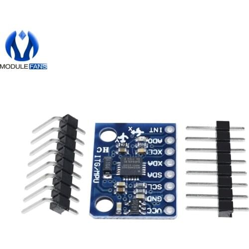 10PCS GY-521 MPU-6050 MPU6050 Three 3 Triple Axis Analog Gyroscope Sensors Accelerometer Module For Arduino 3V 5V DC IIC I2C