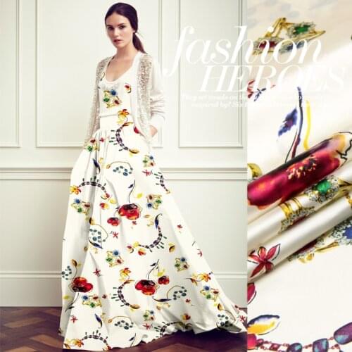 118cm printed satin silk fabric meter 19 mm soft silk stretch satin fabric satin spandex natural silk fabric wholesale cloth