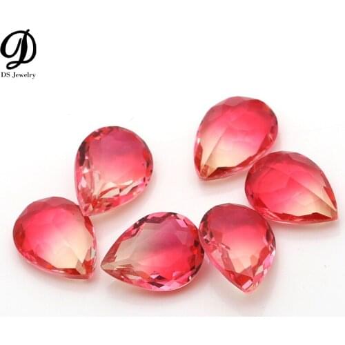50pcs/Lot Pear Glass Pear 6*8mm Tourmaline For Garment Accessories