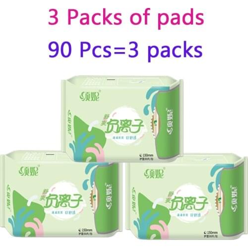 3pack negative ion menstrual pad anionic Pad sanitary napkins feminine sanitary pad lady panty lining organic sanitary napkin