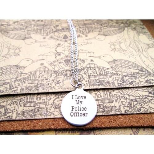 3pcs/lot Fashion stainless steel necklace "I love my offer " Charms Pendant necklace Jewelry Gift more style for choosing