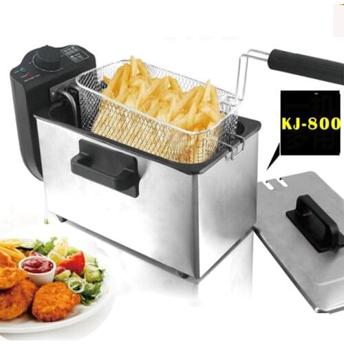 3L single-cylinder fryer fryer 2000W smokeless stainless steel fryer commercial household Electric fryer 1pc