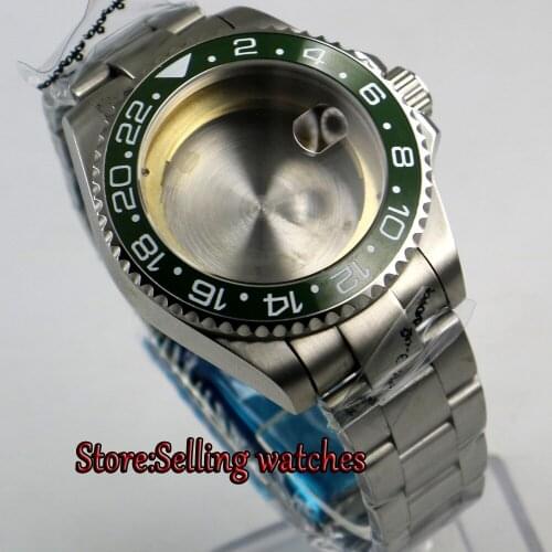 43mm sapphire glass caremci bezel Watch Case fit ETA 2836 mingzhu 2813 miyota 82 series MOVEMENT