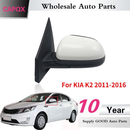 CAPQX 3Pins High Quanlity Outside Rearview mirror For KIA K2 2011-2016 Side rear view mirror without LED turn light