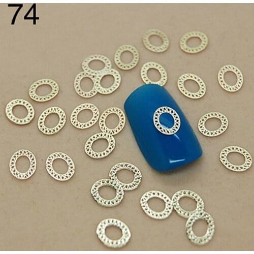 More than 700 pcs/lot Golden Metal Nail Art Jewelry Nail Decoration Tiny Slice Metal Stud Accessories k74