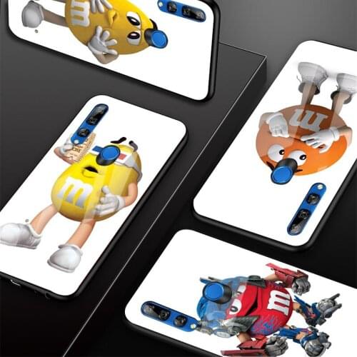 M&Ms Tempered Glass Phone Case For Huawei honor 8X 9 10i 20i 20Lite 20Pro 30 Pro Cover Shell