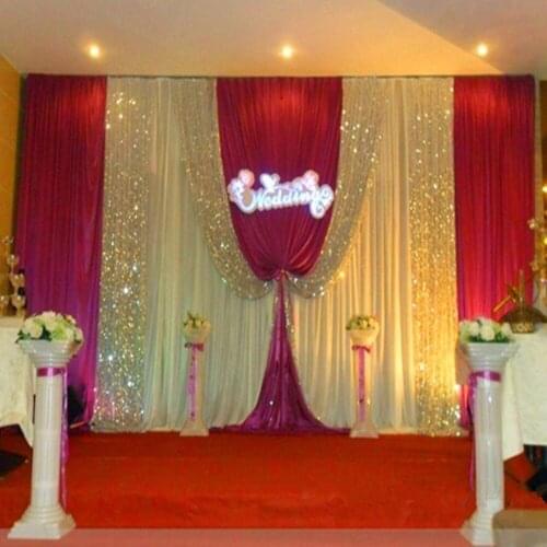 Wedding 3mx6m backdrop Wedding stage background curtain stage background The Wedding arrangement party backdrop curtains