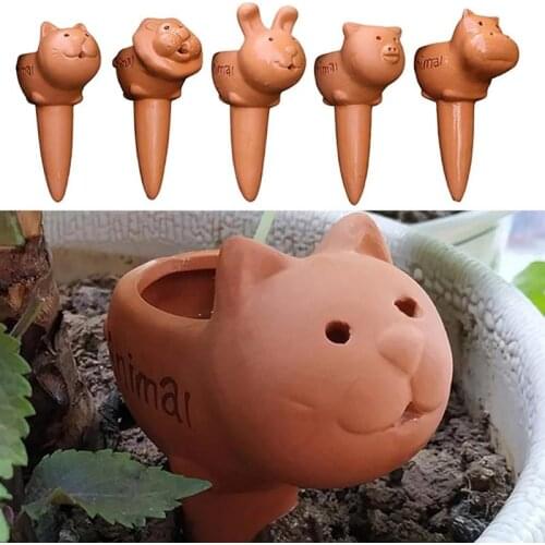 Automatic Plant Watering Pile Animal Shape Lazy Automatic Flower Waterer Plant Drip Irrigation Outdoor Indoor Plant Watering