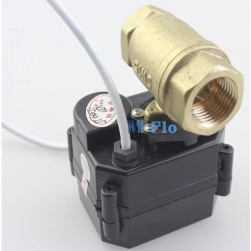 HSH-Flo 1/2" DN15 DC12V Brass Two Way Motorized Ball Valve, Auto Return Electrical Ball Valve