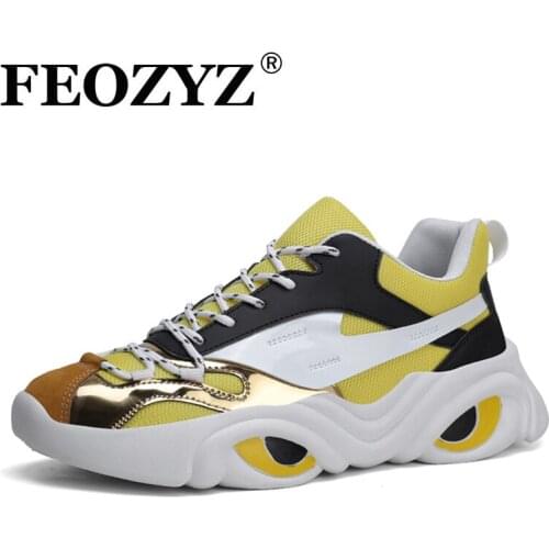 FEOZYZ New Owl Design Casual Shoes Men Breathable Running Shoes Lace Up trendy Mens Sneakers Zapatillas Hombre