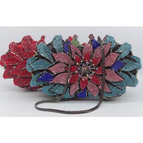 21.5x12CM Rhinestone Bag Metal Diamond Dinner Bag Women Banquet Dress Full Of Diamonds Clutch Bag a6844