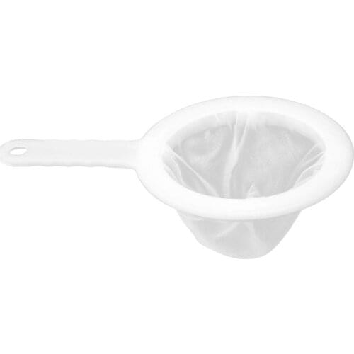 Reusable Nylon Super Fine Colander Mesh Sieve Strainer with Handle for Honey Juice Tea Soymilk Coffee Filter 090C
