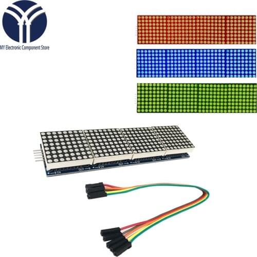 Max7219 Dot Matrix Module Control Single Chip Microcomputer Module 4-in-1 Display Send 5P Line