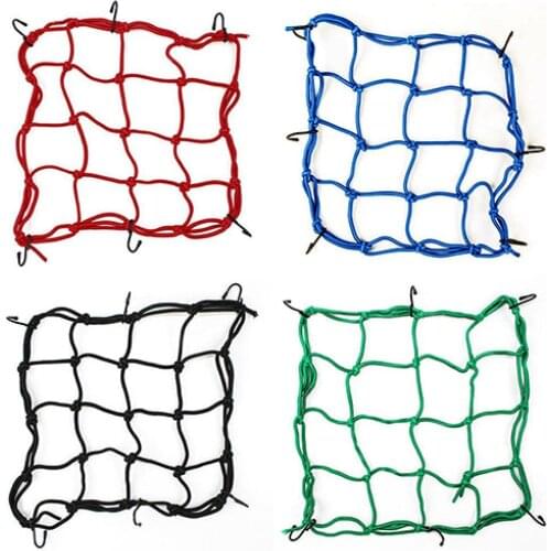 80% Hot Sales!!Motorcycle 6 Hook Cargo Helmet Holder Bungee Cord Packing Mesh Bag Net Rope
