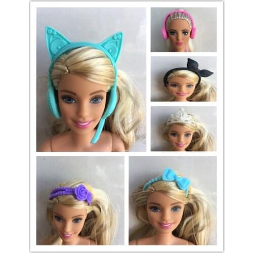 Original Babi Doll Crown Hair Bow Bangs Fashion Headset for Fashion 1/6 ST/FR/BABI Dolls Accessories