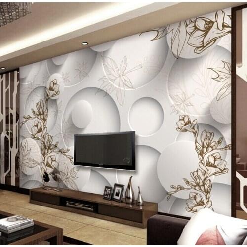 Custom retro wallpaper, 3D jade orchid and maple leaf murals for the living room bedroom TV background wall waterproof wallpaper