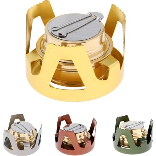 Spirit Burner Liquid Alcohol Copper with Aluminum Alloy Base Outdoor Hiking Fishing Camping Cooking Accessories
