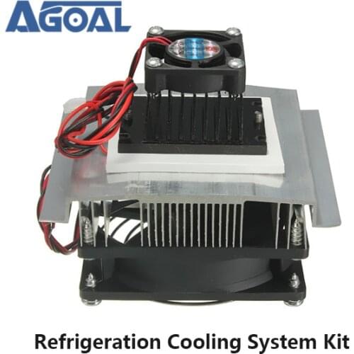 TEC1-12705 Thermoelectric Peltier Refrigeration R efrigerator Cooling System Kit Cooler Fan Cooling Equipment 12V DC 6A