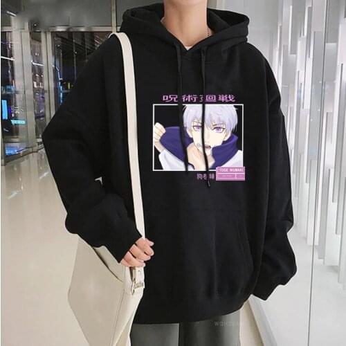 Inumaki Toge Jujutsu Kaisen Japanese Anime Male Hoodie Harajuku Funny Unisex Oversized Winter Warm Streetwear Hooded Sweatshirts