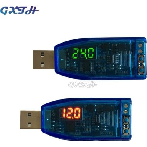 DC-DC 5V to 3.3V 9V 12V 24 USB Step Up Down Power Supply Module Voltage Current Dual Display Buck Boost Converter SUP