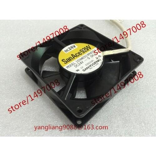 SANYO DENKI 109W0924M4D03 DC 24V 0.06A 92x92x25mm Server Cooling Fan