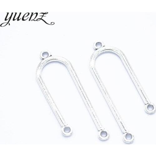 YuenZ 15 pcs Fashion U-shaped porous pendant Charms Antique Metal Pendant Connect Necklace Bracelet Jewelry Findings G116