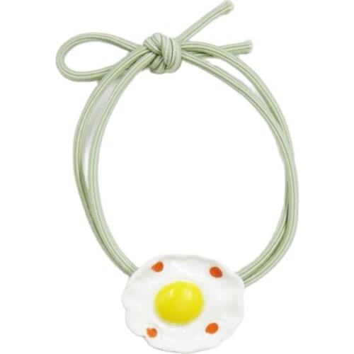 1PCS Cute Omelette Elastic Hair Bands For Women Scrunchie Simple Headband Scrunchy Kids Turban Hair Accessories For Girls NEW